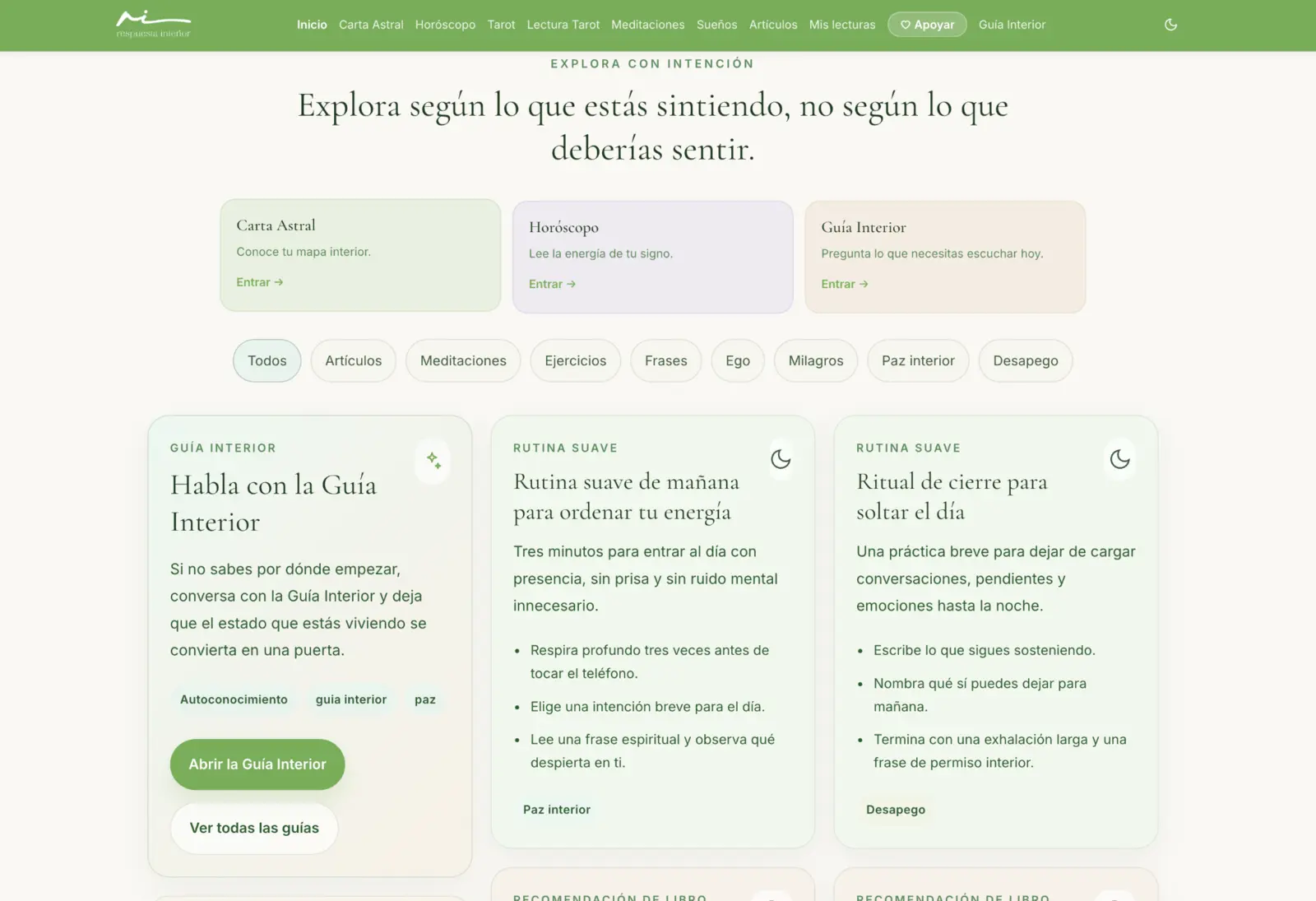 Plataforma Respuesta Interior construida por Impulsa Más